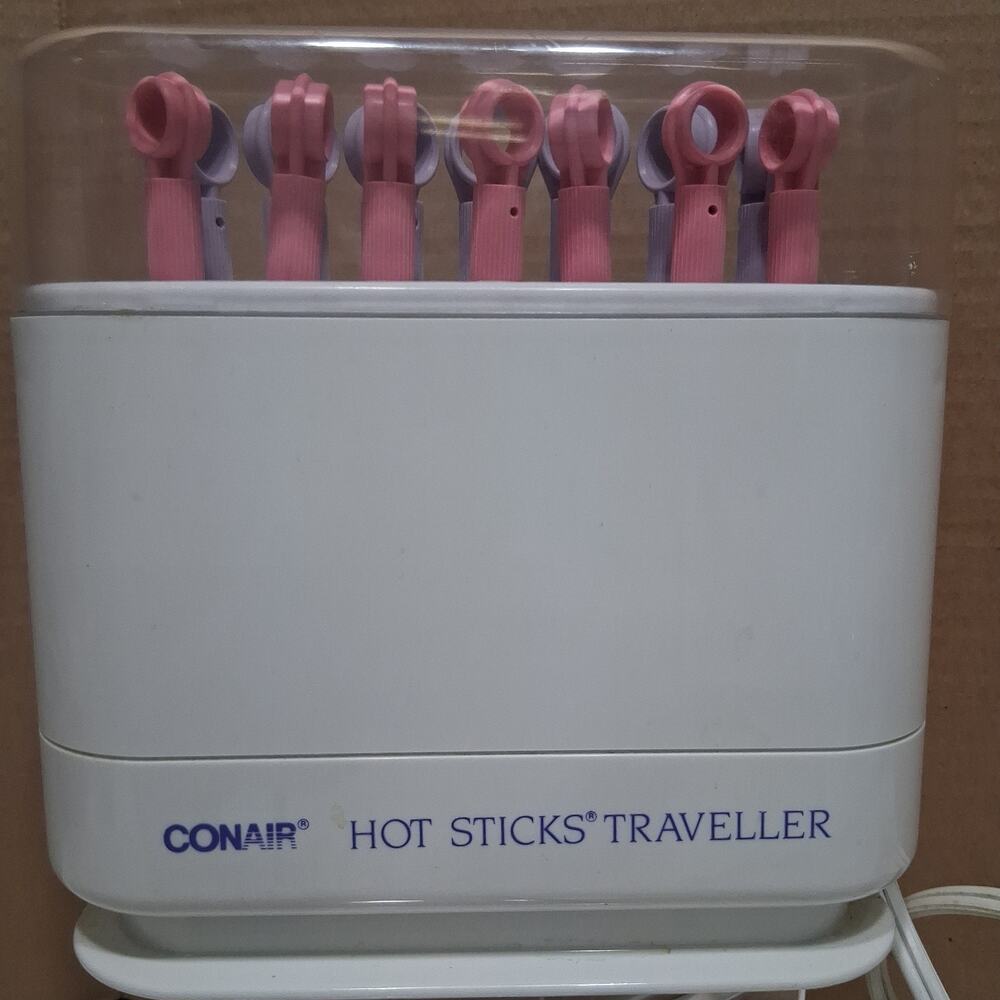 Vintage 1988 CONAIR Hot Sticks Traveller 14 Flexible Rollers Model Tested Works